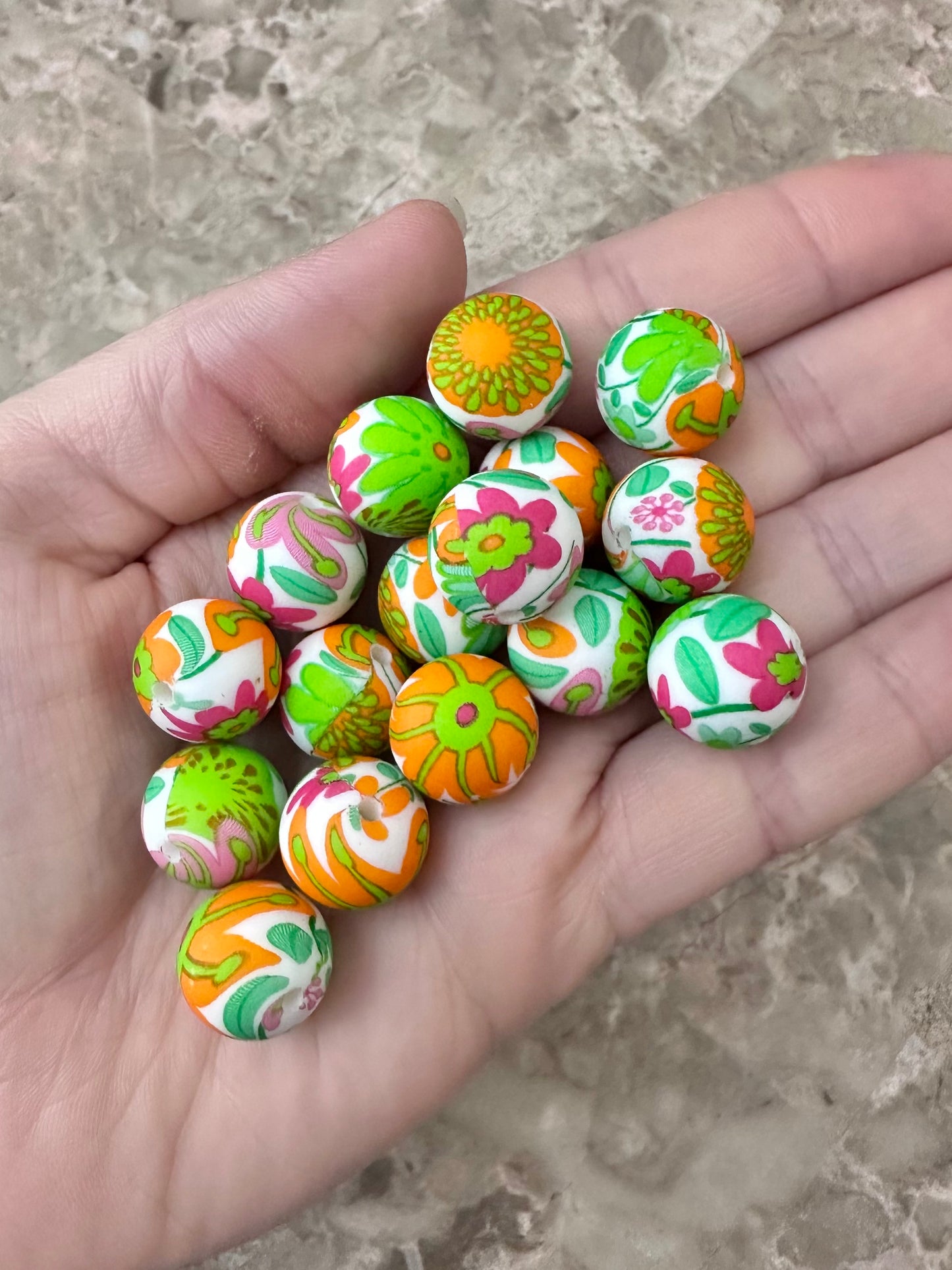 Neon Bouquet 15mm Print