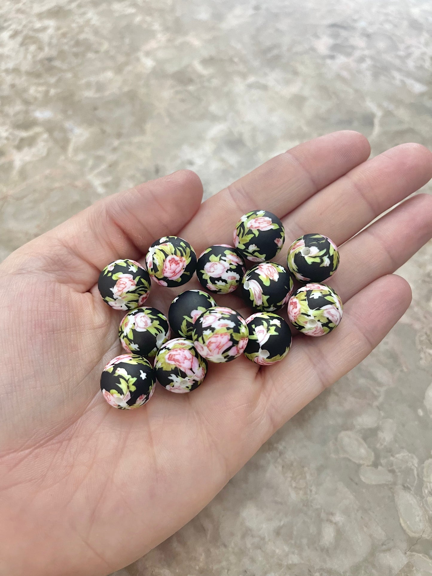 P237 Rose Black 15mm Print