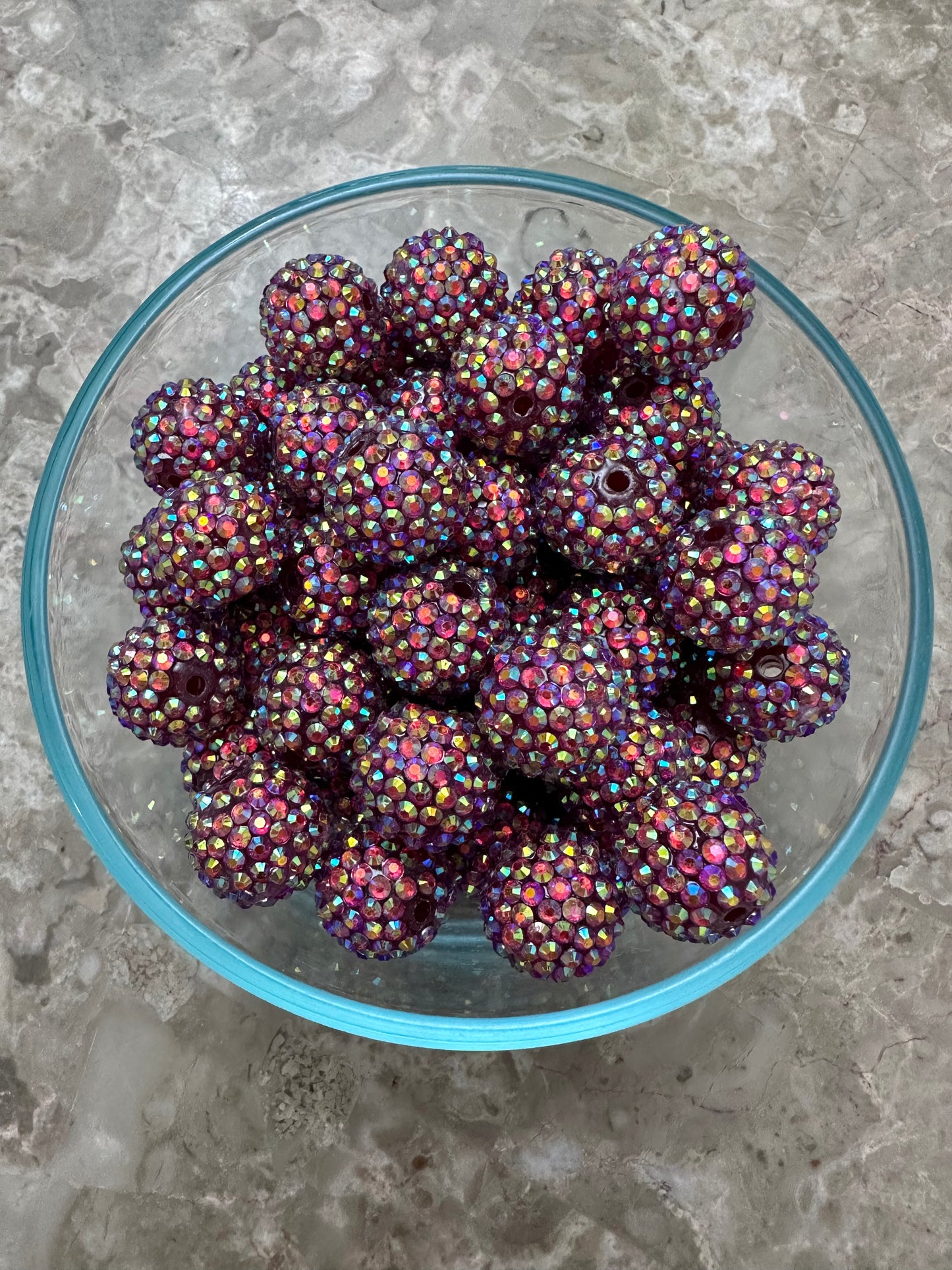 Rhinestone 20mm Acrylic ~ Ruby Red