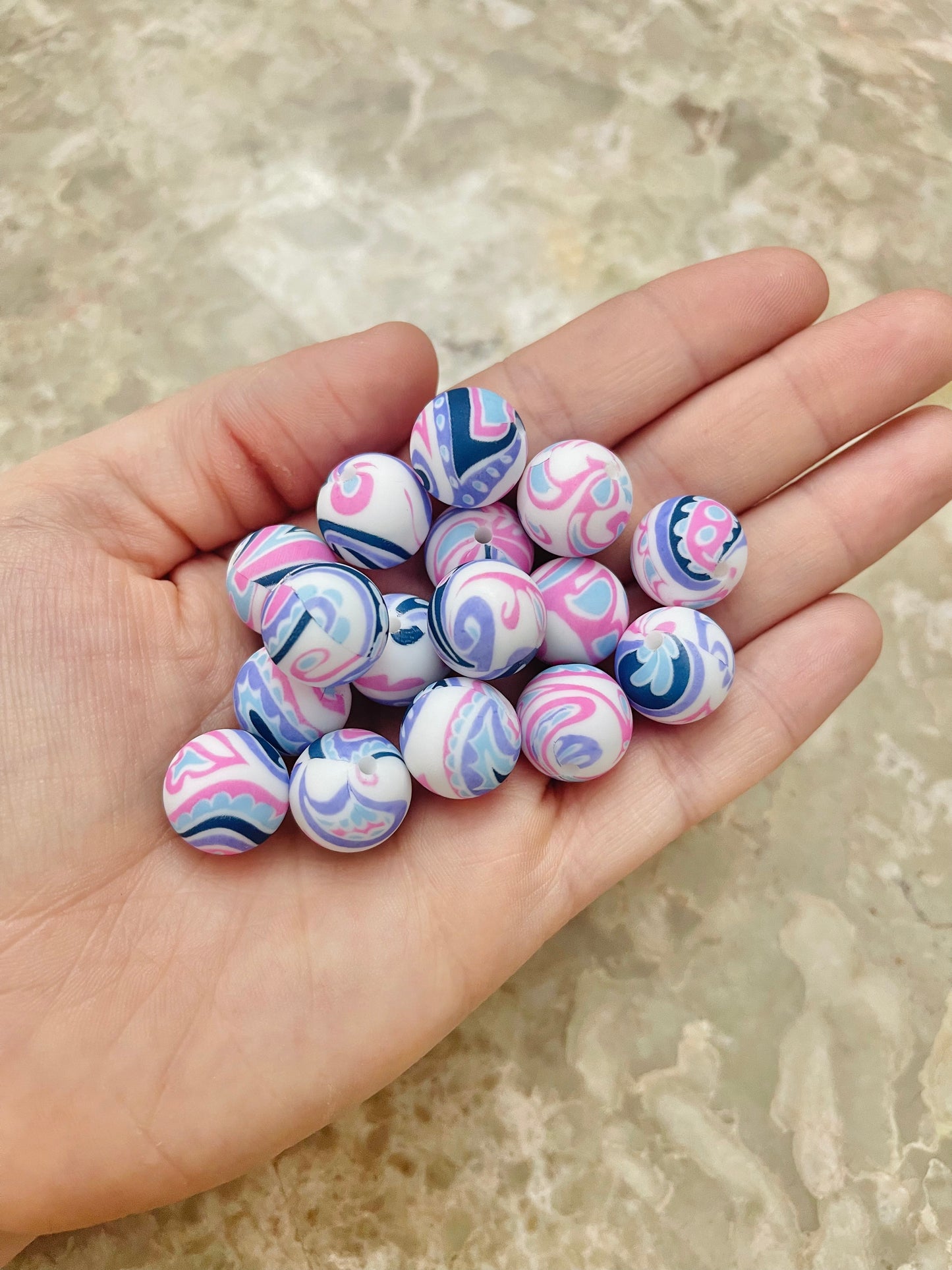 P240 Girly Damask 15mm Print