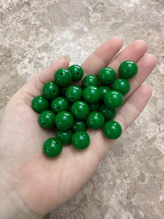 Custom Mistletoe Liquid Shiny 15mm Bead