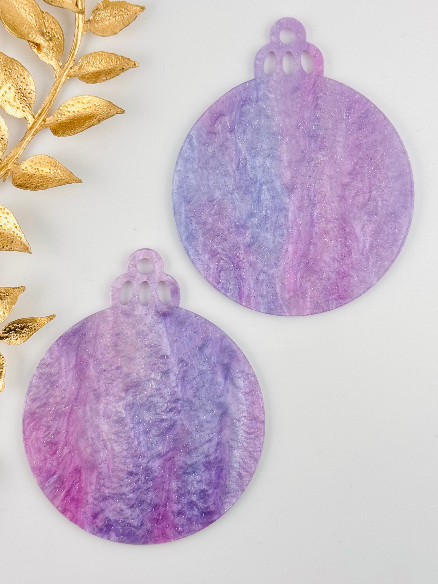 Acrylic Ornament Blank ~ Mermaid Round