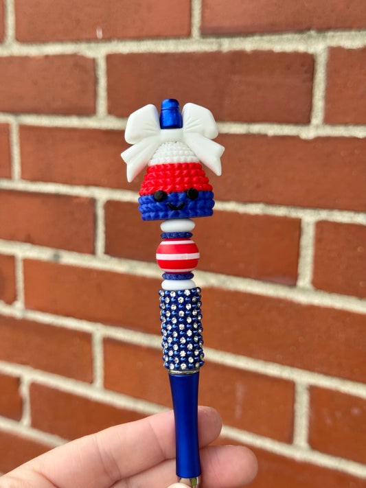Knitted Buddy - Patriotic Candy Corn Focal