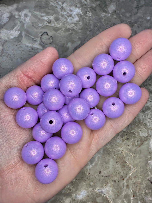 Opal #121 Macaron Purple 15mm Round