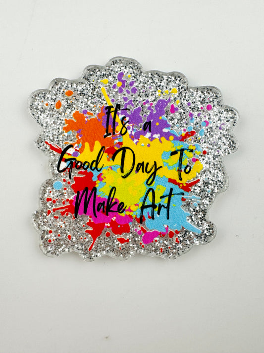 Glitter Acrylic Flatback ~ Make Art