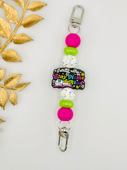 (Pre-Made) E-Reader Strap ~ Stay Home & Read ~ Interchangable