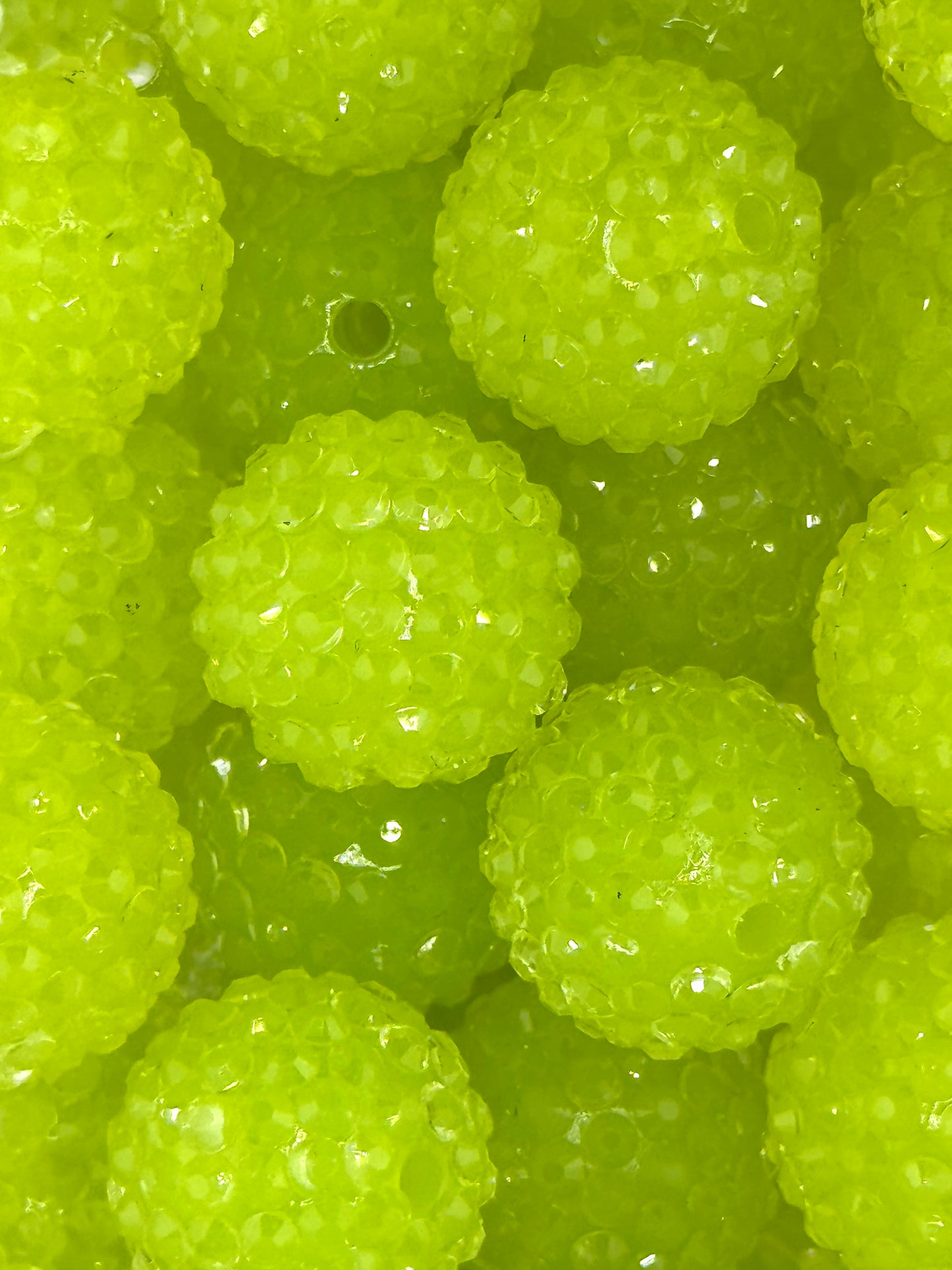 Rhinestone 20mm Acrylic ~ Jelly Clear Limeade