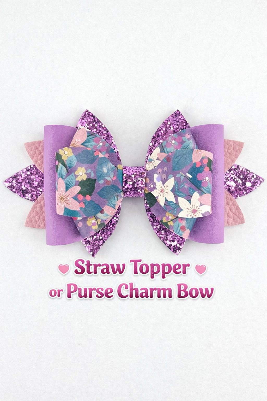 Bow - Mystic Purple Floral