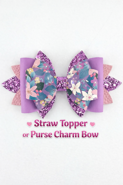 Bow - Mystic Purple Floral