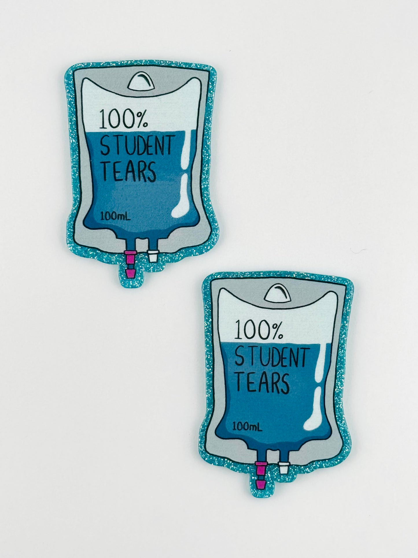 Glitter Acrylic Flatback ~ 1086N ~ Student Tears Bag