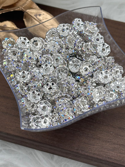 Wavy Rhinestone Spacers 12mm