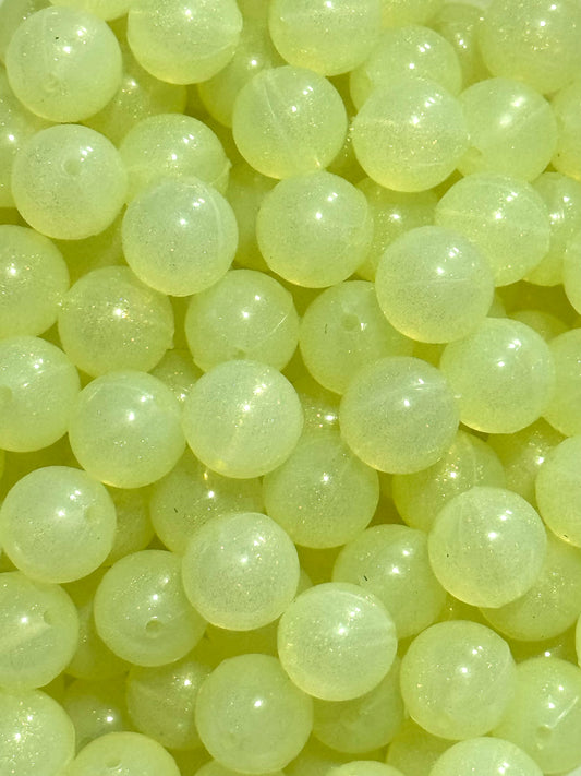 Liquid Glitter ~ Baby Yellow 15mm