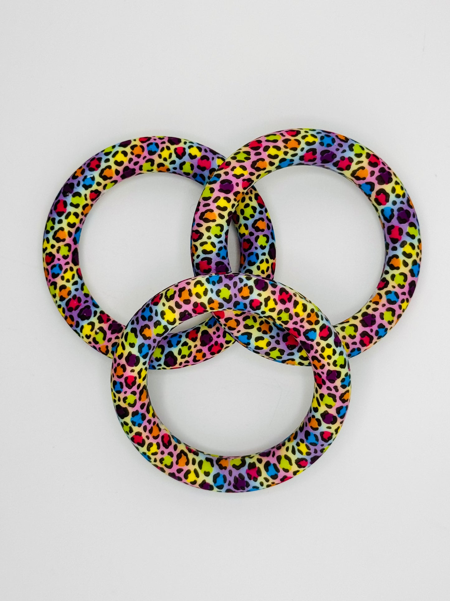 DP ~ Printed Silicone Ring 65mm Party Leopard 3pk