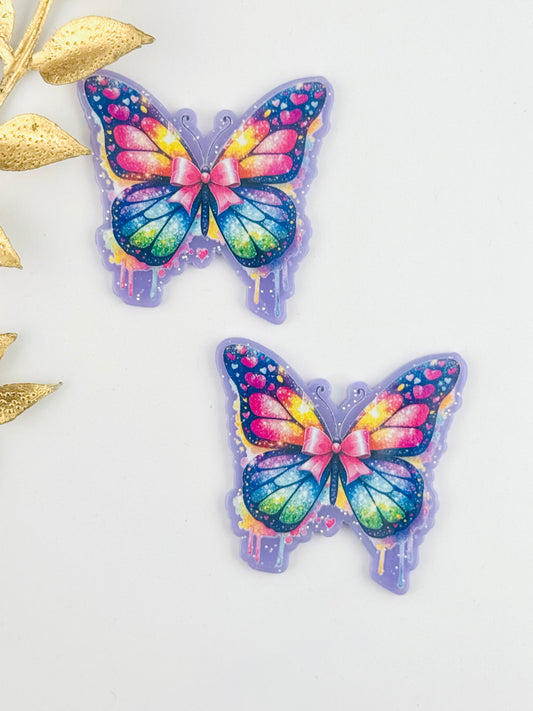Glitter Acrylic Flatback ~ 118 ~ Pretty Butterfly