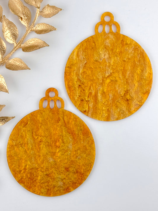 Acrylic Ornament Blank ~ Amber Haze Round