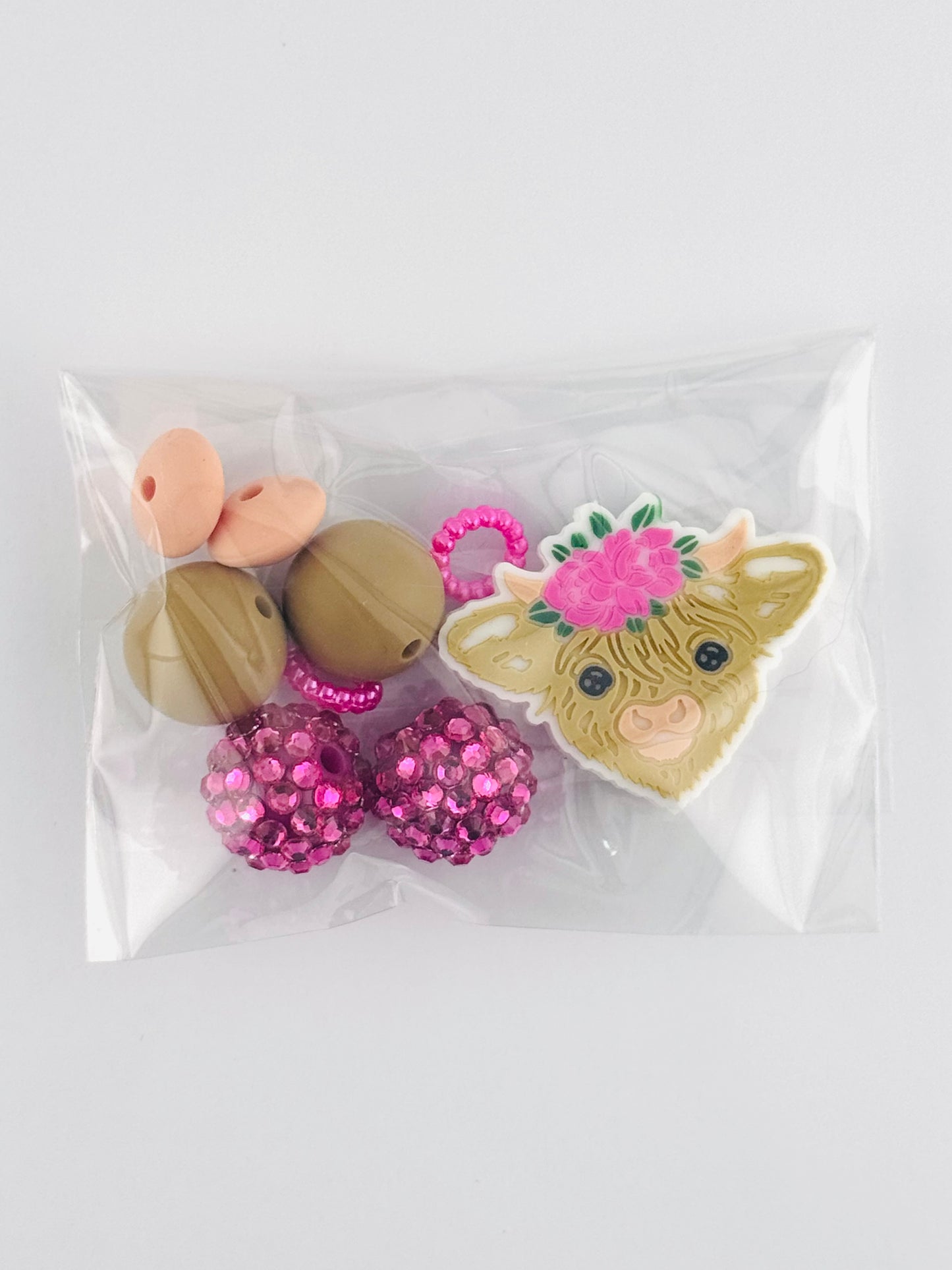 Bead Bag - Camel Cow