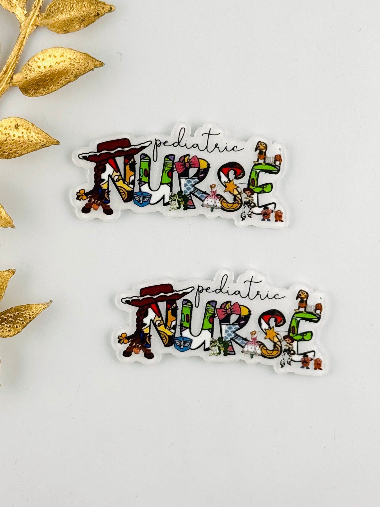 Glitter Acrylic Flatback ~ 143 ~ Pediatric Nurse