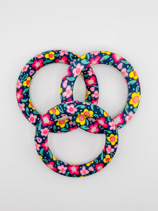 Printed Silicone Ring - Poppin Petals 65mm