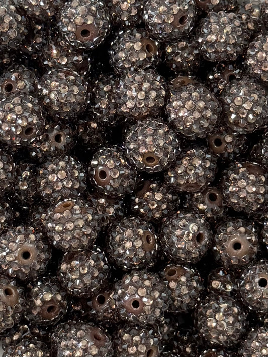 Rhinestone 16mm Acrylic ~ Deep Brown