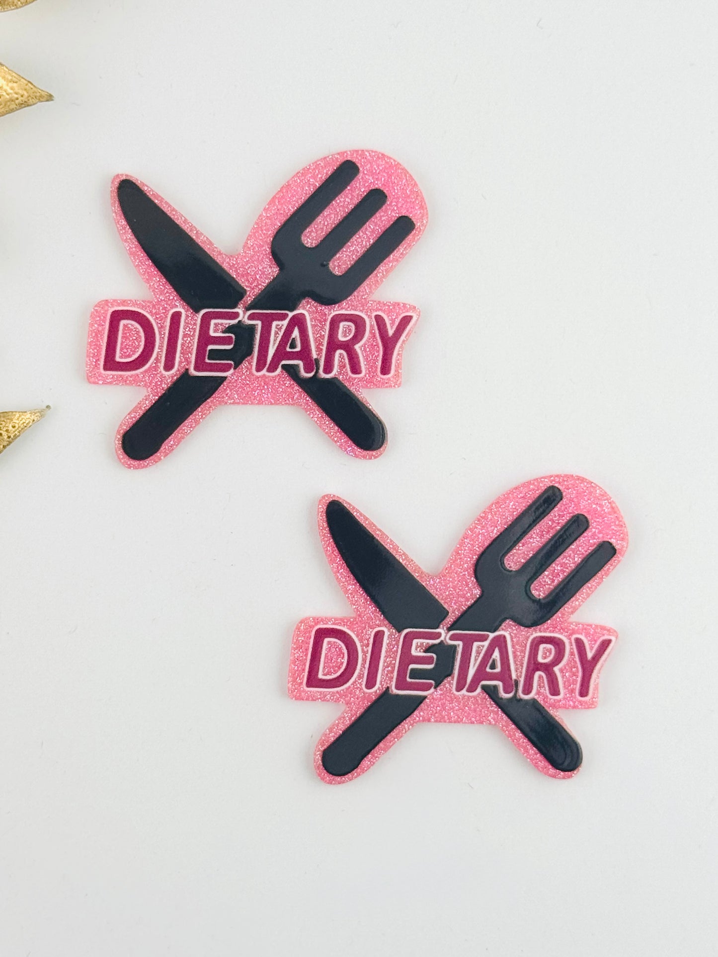 Glitter Acrylic Flatback ~ 1043T ~ Dietary