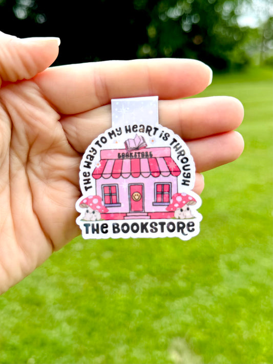 The Way To My Heart is Through The Bookstore Bookmark Magnet ~ B0007