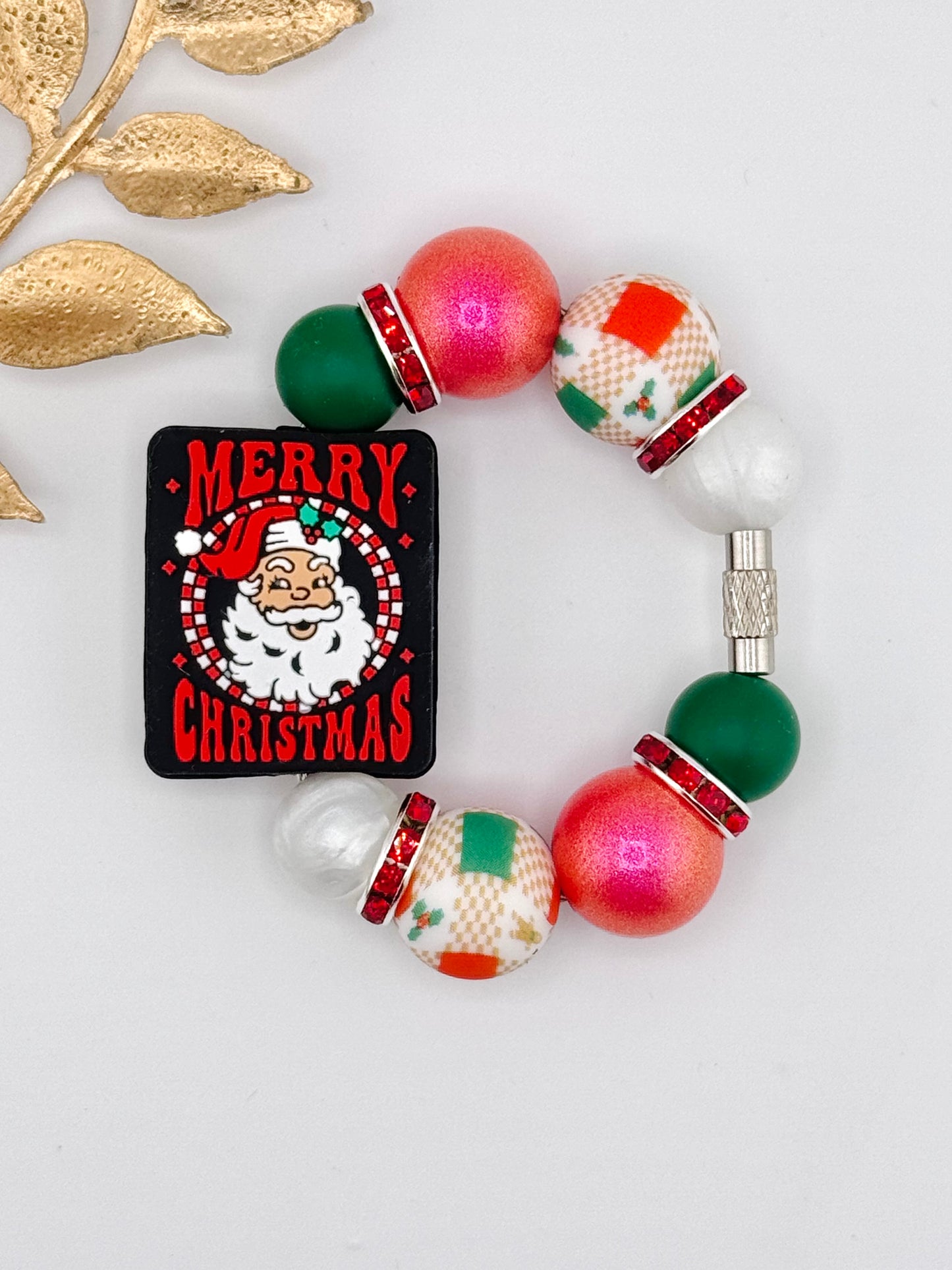 (Pre-Made) Cup Charm ~ Vintage Santa