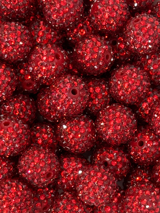 Rhinestone 20mm Acrylic ~ Scarlet Red