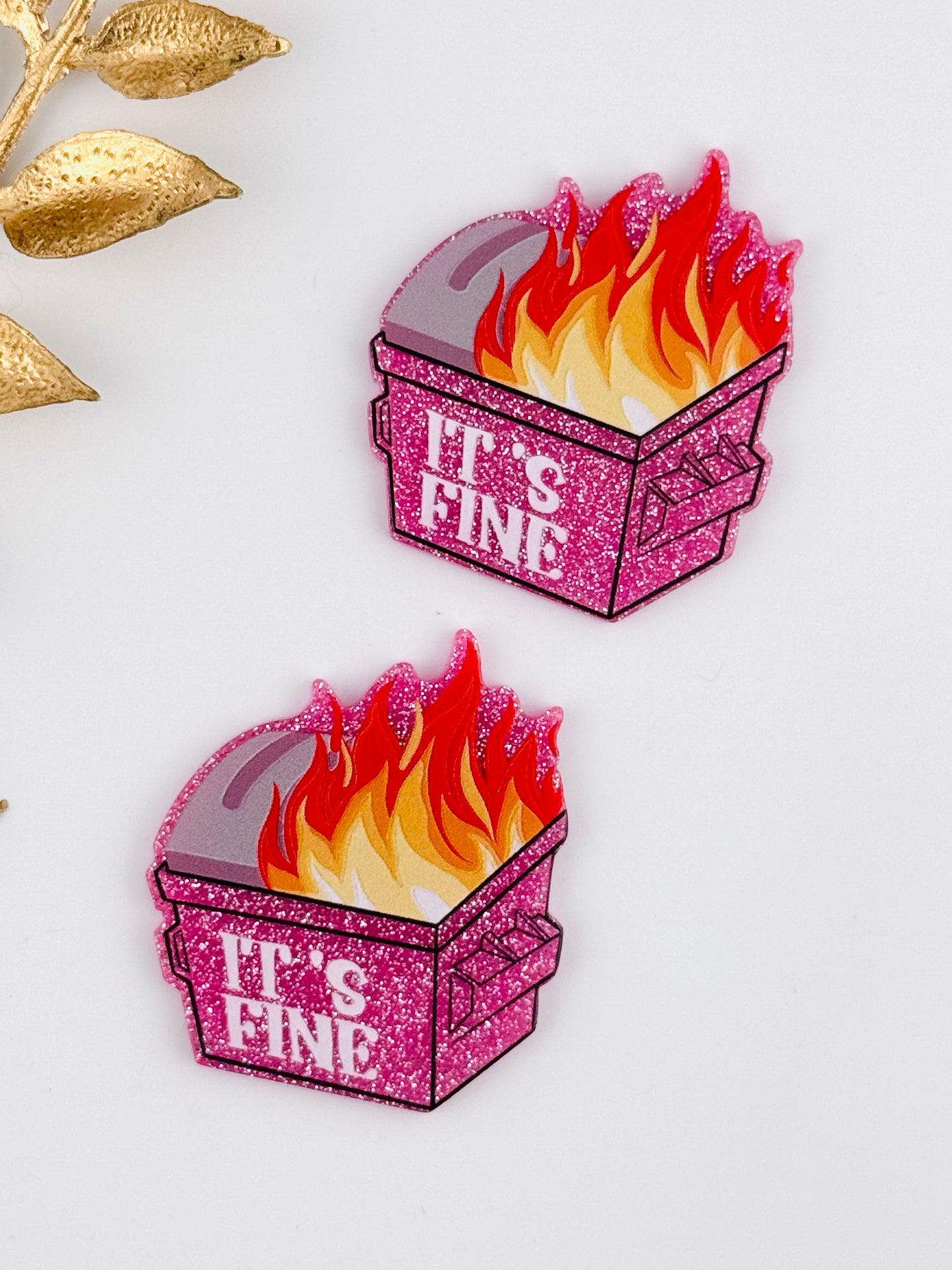 Glitter Acrylic Flatback ~ 125 ~ It’s Fine