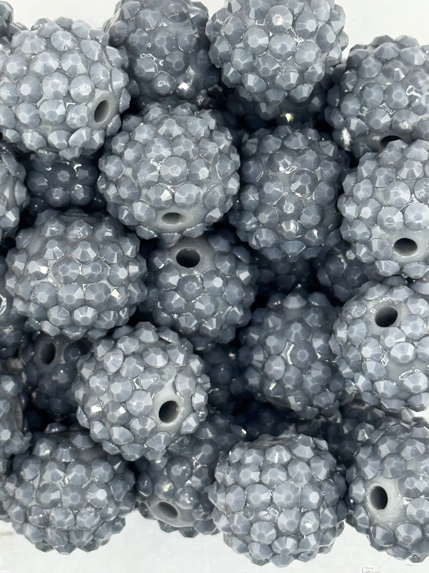 Waxberry Rhinestone 16mm Acrylic ~ Gray