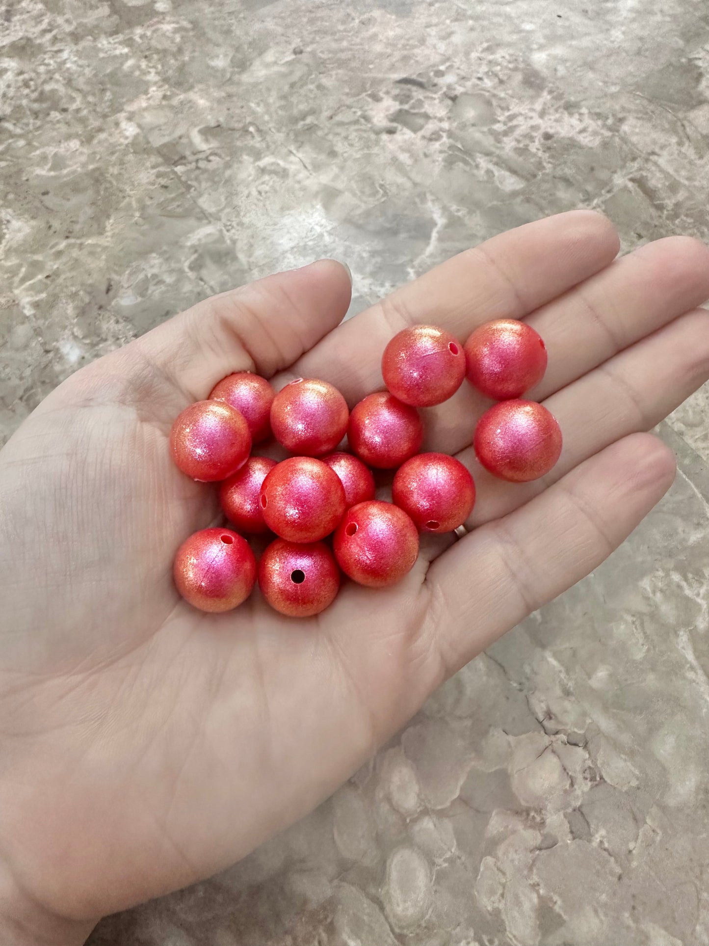 Opal #25 Scarlet Red 15mm Round