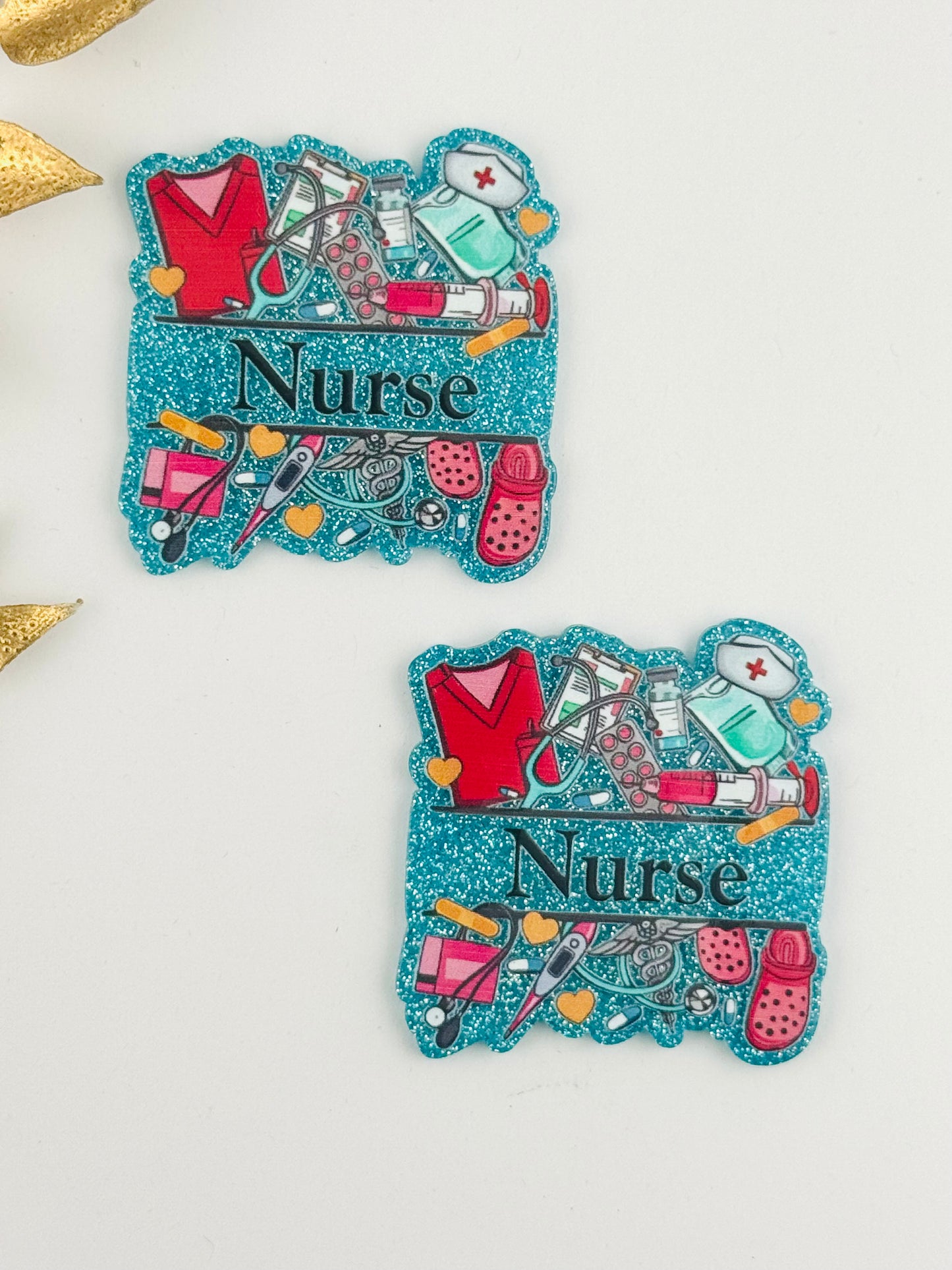 Glitter Acrylic Flatback ~ 1029N ~ Nurse
