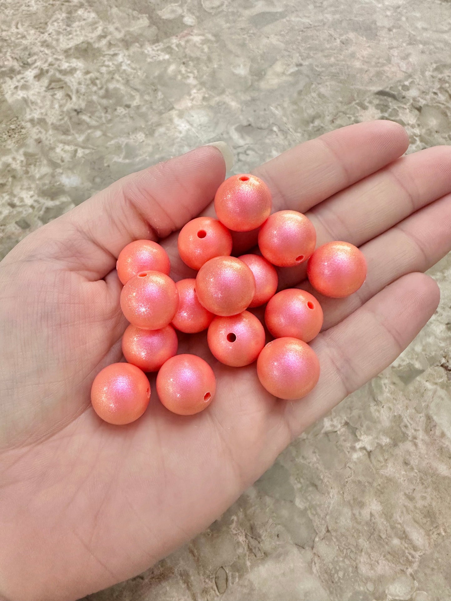 Opal #K61 Coral 15mm Round