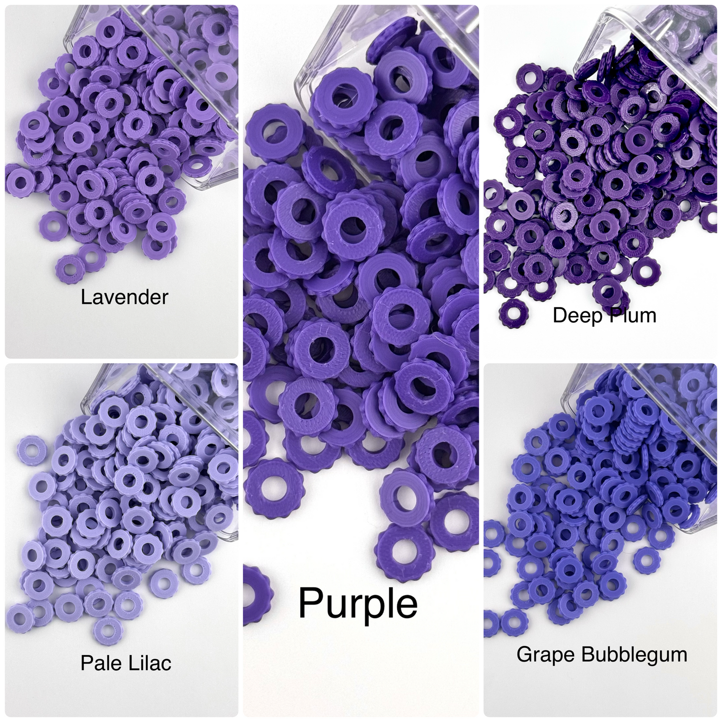 Mixed Custom Spacer 10ct Bag - Purples