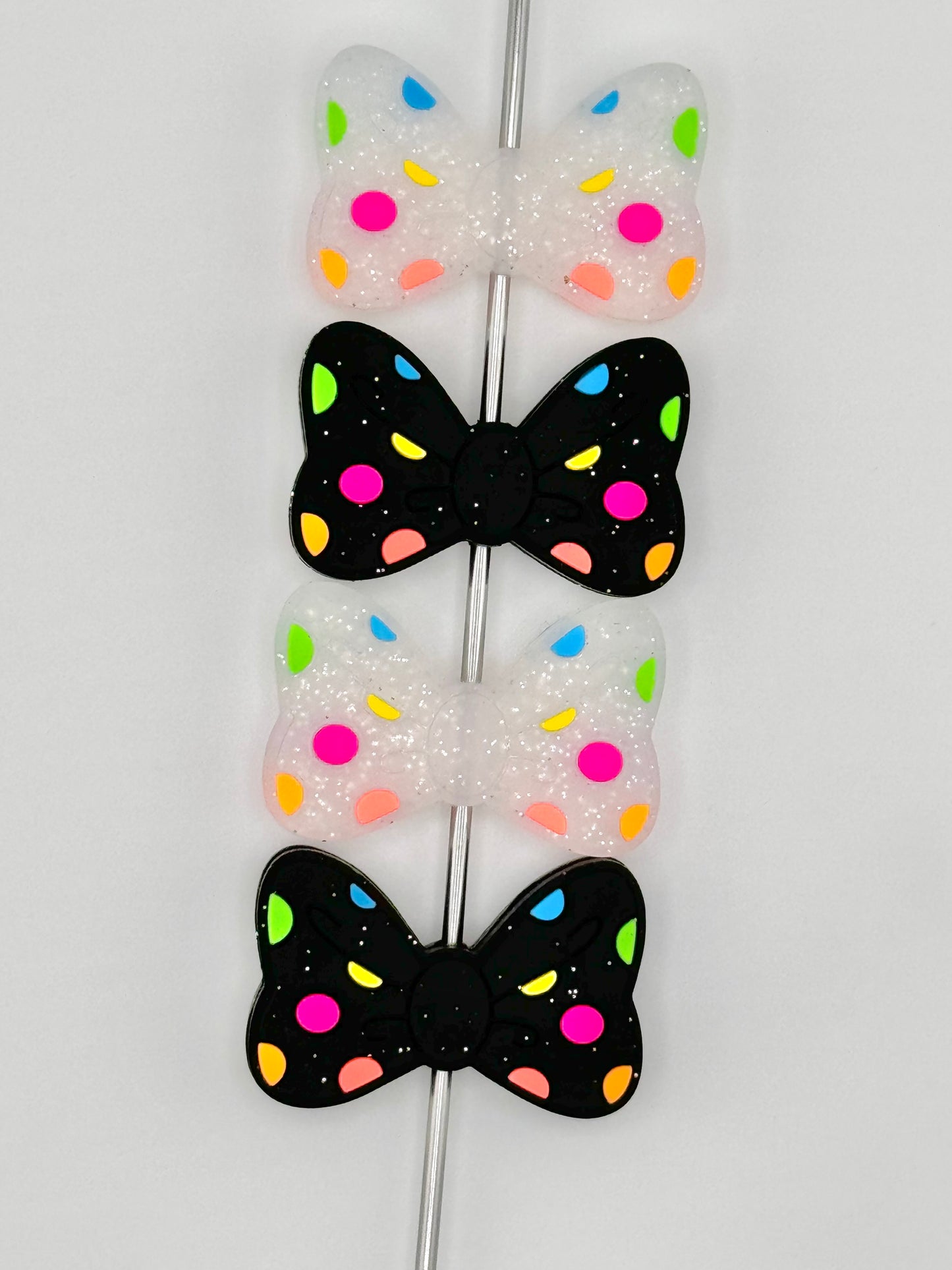 Neon Polka Dot Bow Focal *Custom