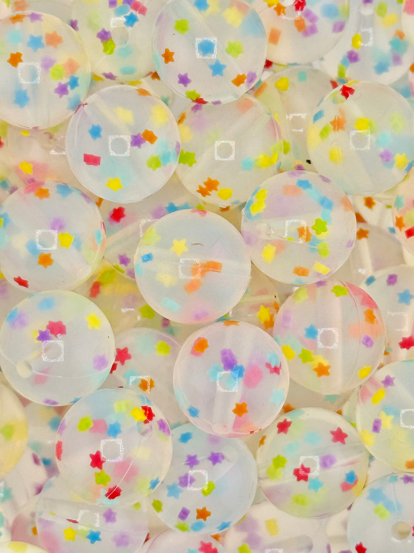 Bright Star Confetti 15mm Silicone