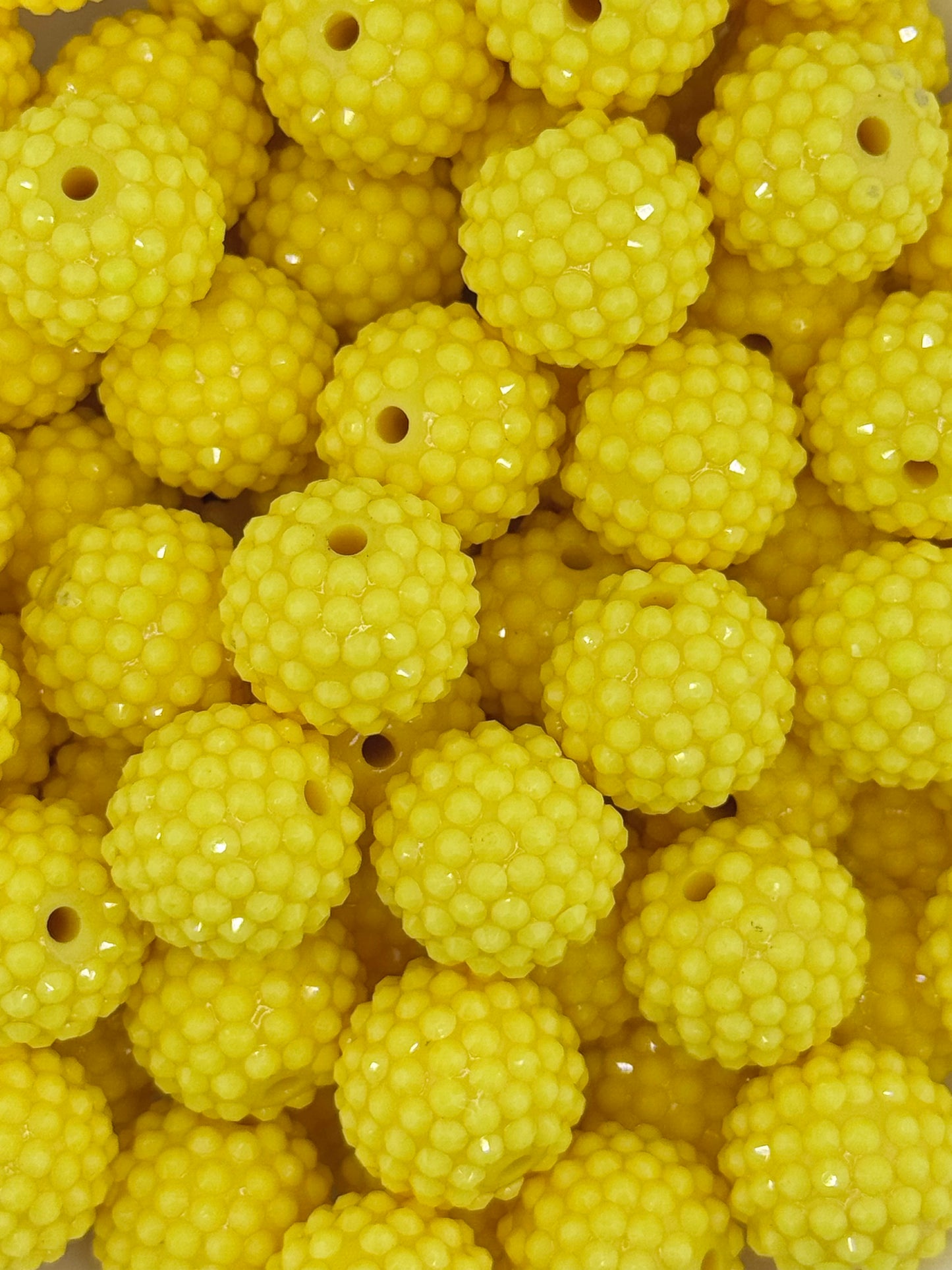 Waxberry Rhinestone 20mm Acrylic ~ Yellow