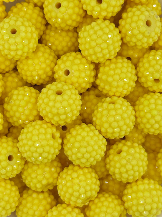 Waxberry Rhinestone 20mm Acrylic ~ Yellow