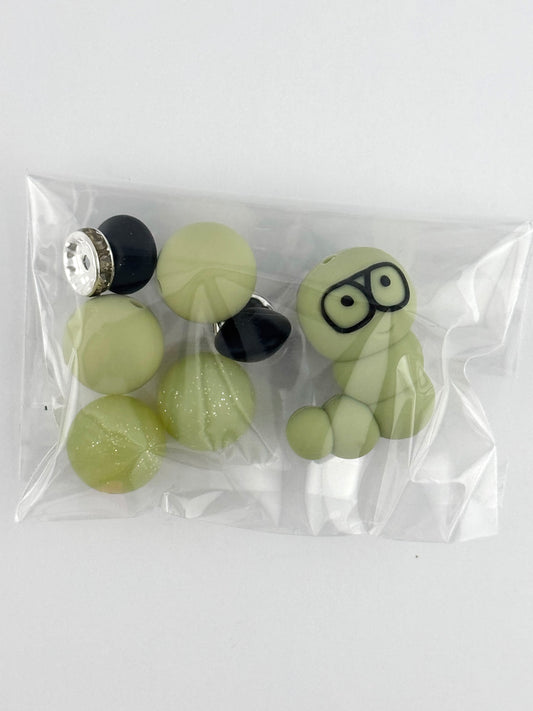Bead Bag - Sage Book Worm
