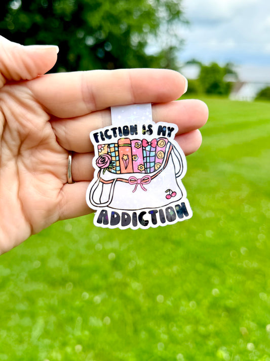 Fiction Is My Addiction Bookmark Magnet ~ B0019