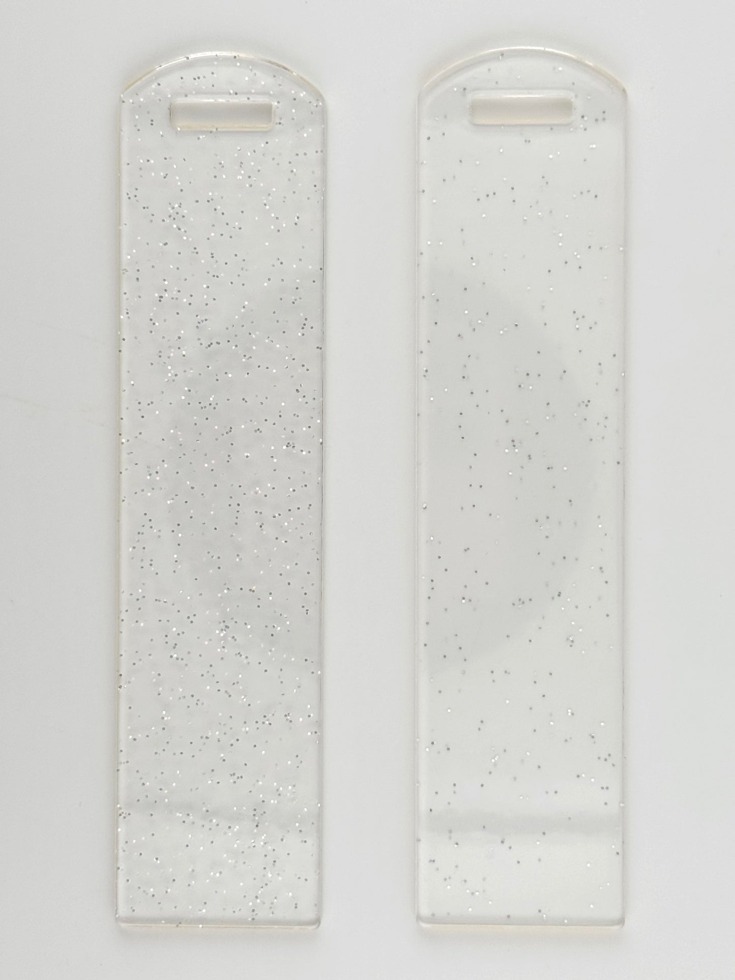 Acrylic Bookmark ~ Clear Glitter