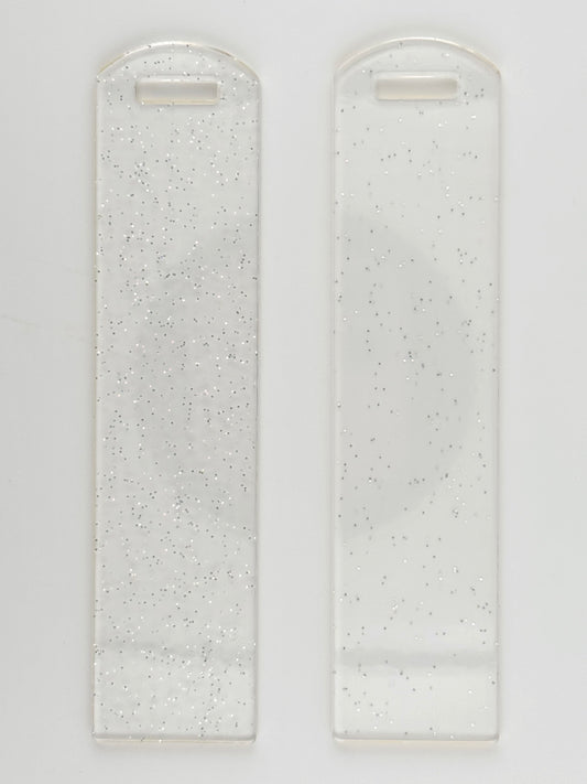 Acrylic Bookmark ~ Clear Glitter