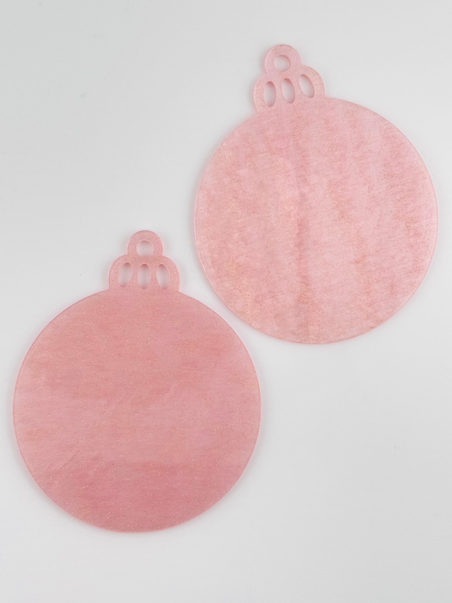 Acrylic Ornament Blank ~ Peony Pink Haze Round