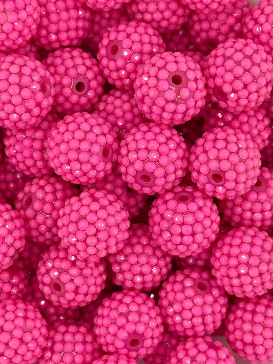 Waxberry Rhinestone 20mm Acrylic ~ Bright Pink