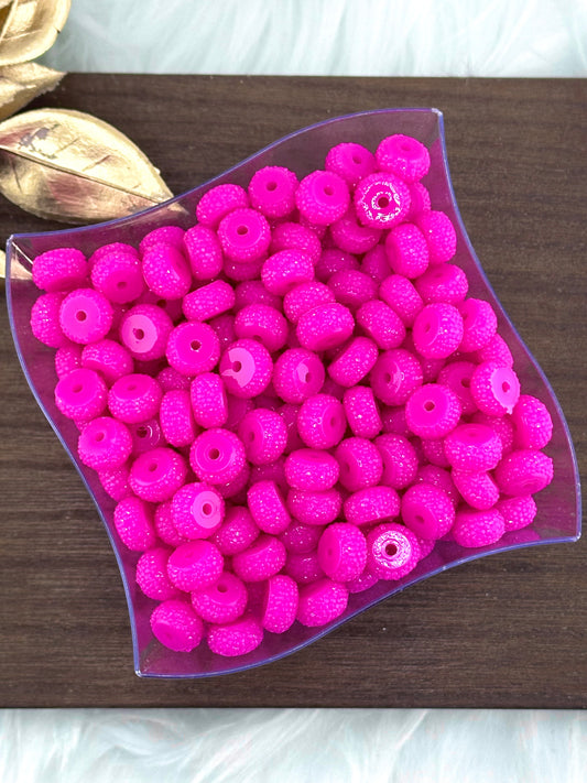 Resin Rhinestone Spacer 12mm ~ Magenta