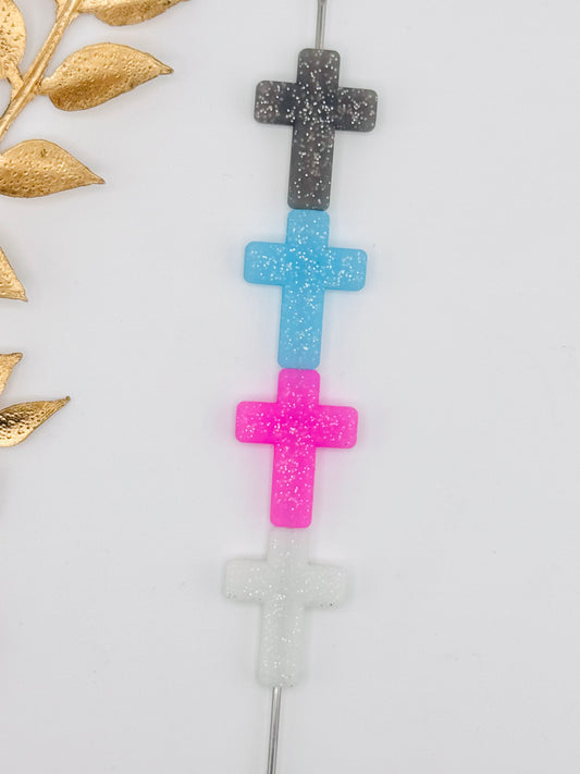 Glitter Cross Focal