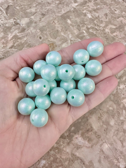 Opal #60 Marble Mint 15mm Round