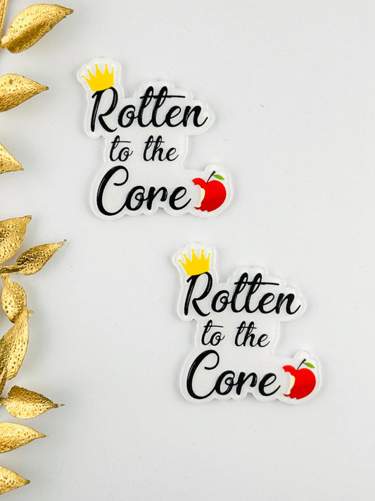 Glitter Acrylic Flatback ~ 211 ~ Rotten To The Core