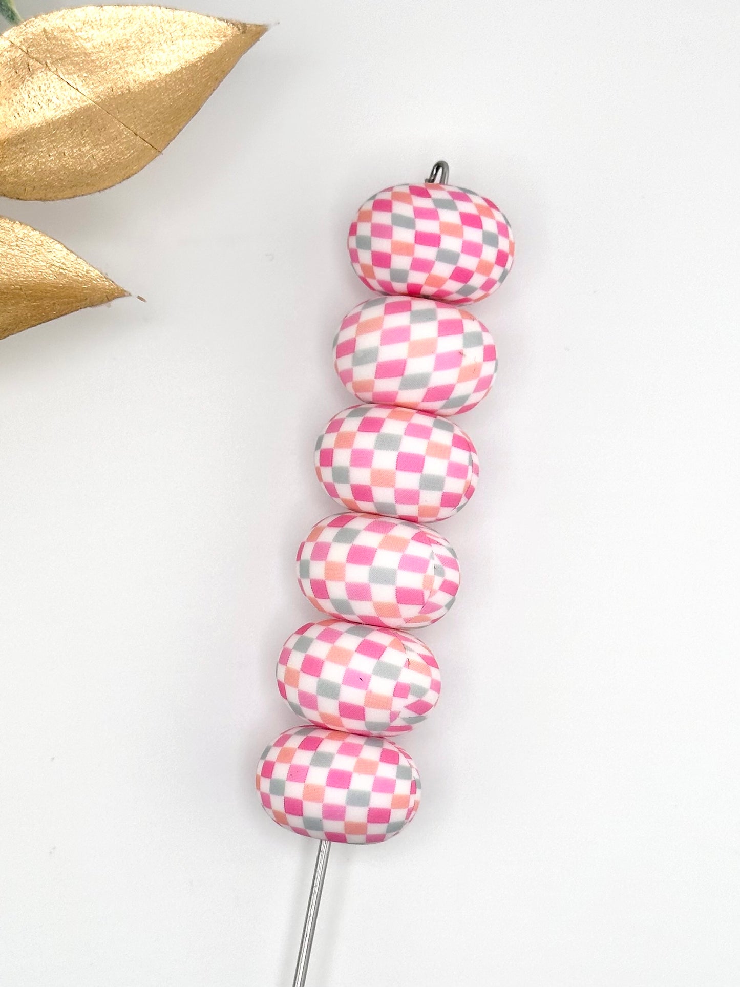 DP ~ Pastel Checkered 23mm Abacus Print (5ct)