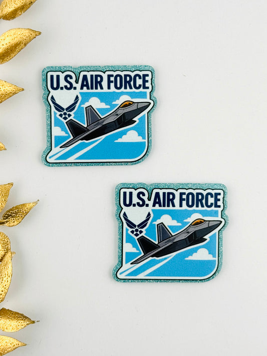 Glitter Acrylic Flatback ~ 194 ~ Air Force