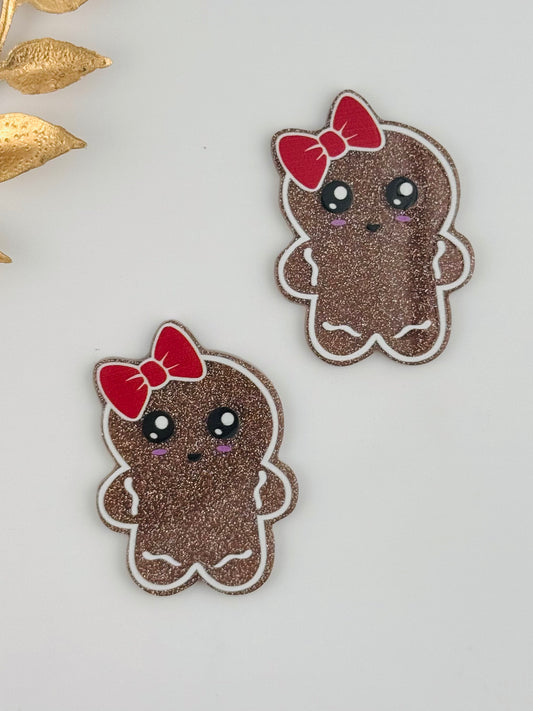 Glitter Acrylic Flatback ~ 251 ~ Gingerbread Girl